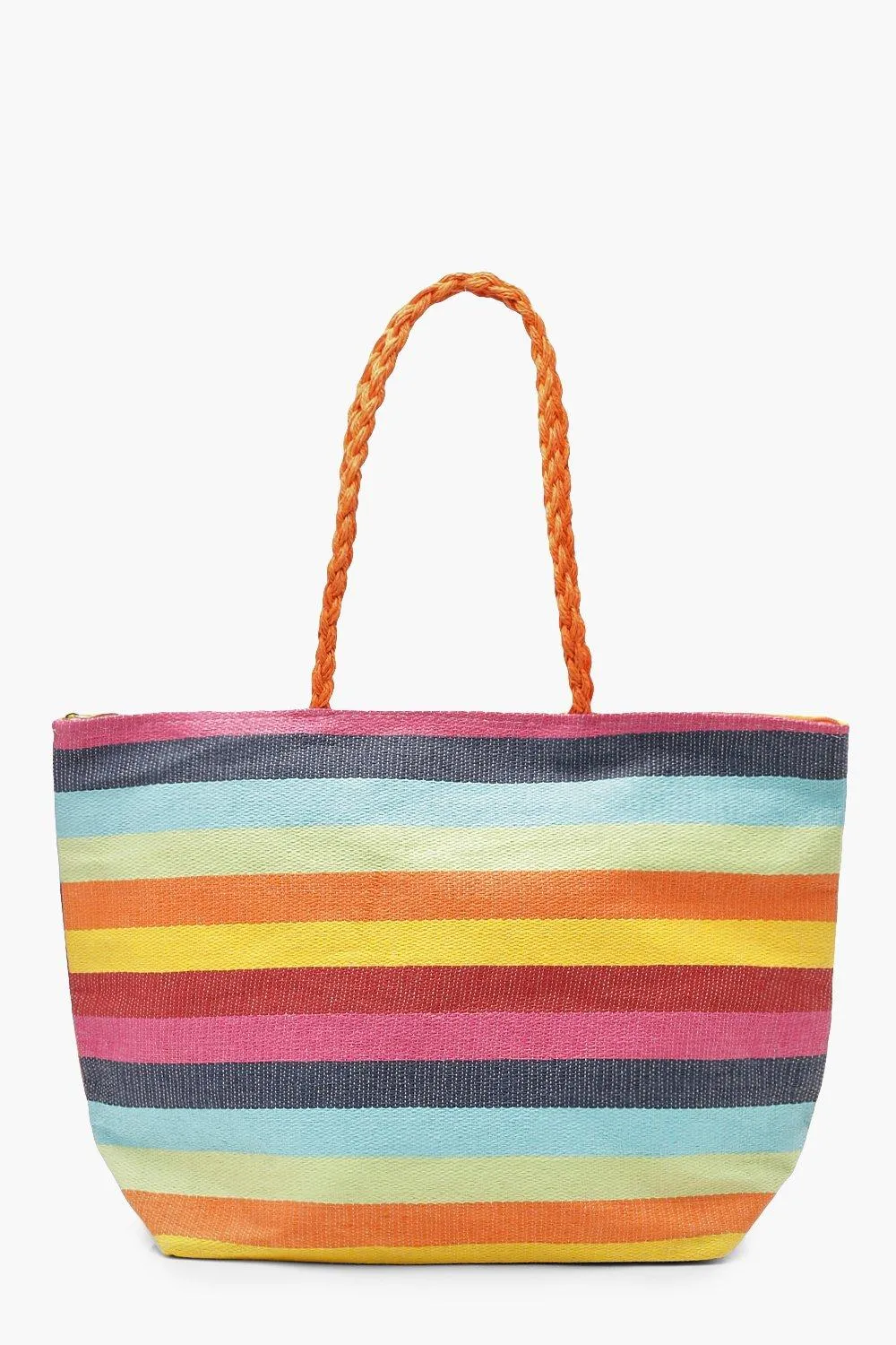 Rainbow Stripe Beach Bag