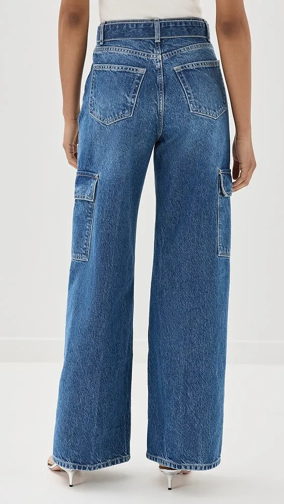 Reformation   Cary Belted Cargo High Rise Slouchy Jeans 