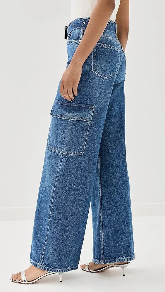 Reformation   Cary Belted Cargo High Rise Slouchy Jeans 