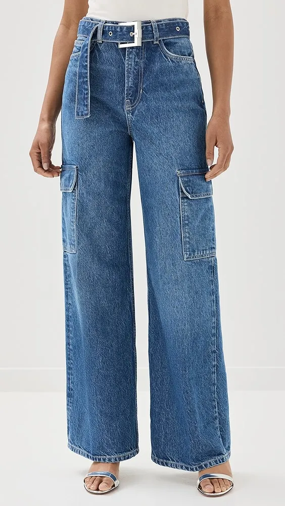 Reformation   Cary Belted Cargo High Rise Slouchy Jeans 