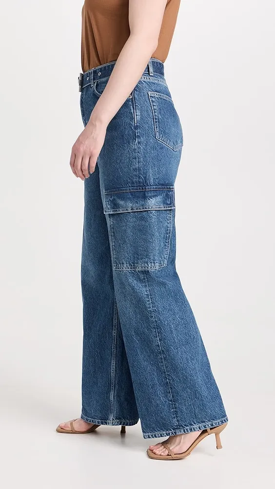 Reformation   Cary Belted Cargo High Rise Slouchy Jeans 