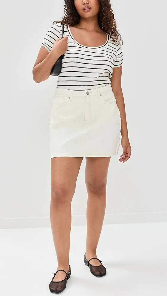 Reformation   Lydia High Rise Denim Miniskirt 