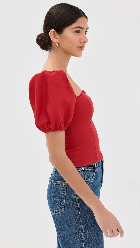 Reformation   Marella Linen Top 