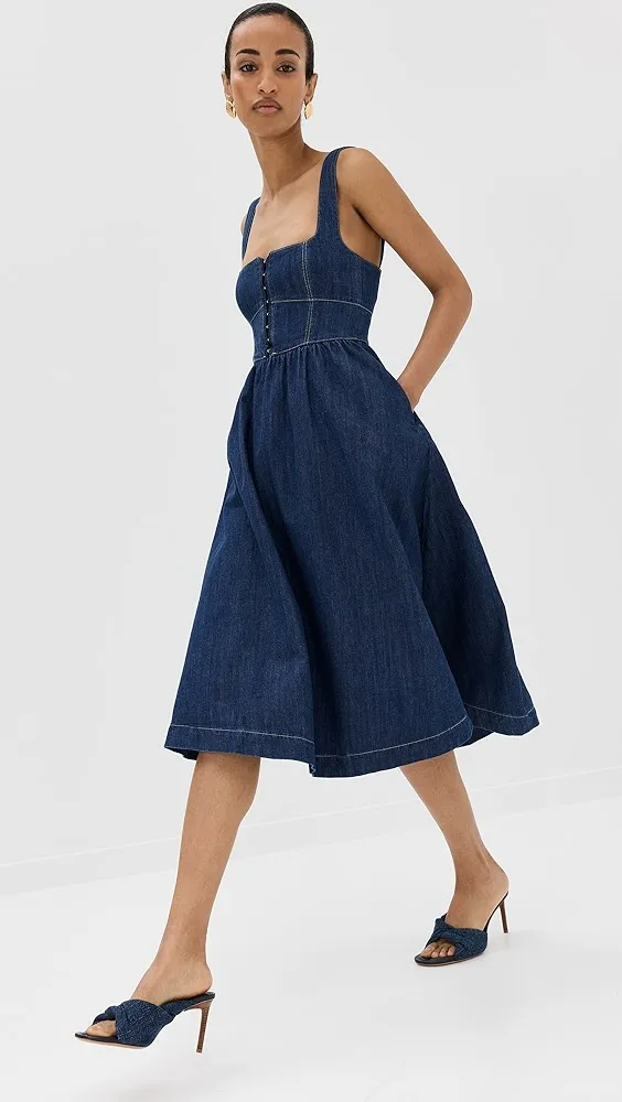 Reformation   Tagliatelle Denim Dress 