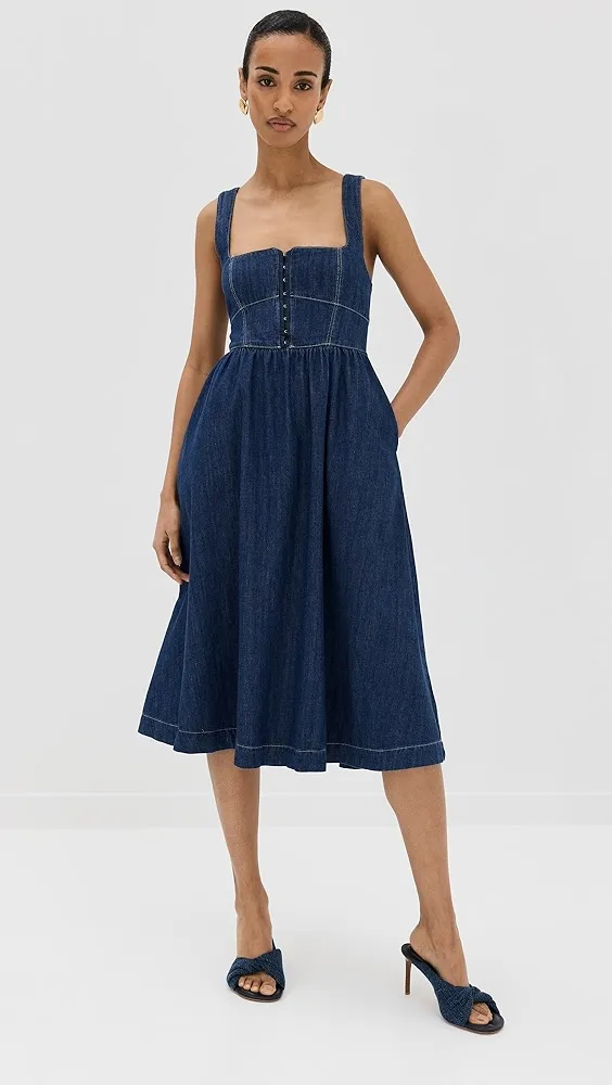 Reformation   Tagliatelle Denim Dress 