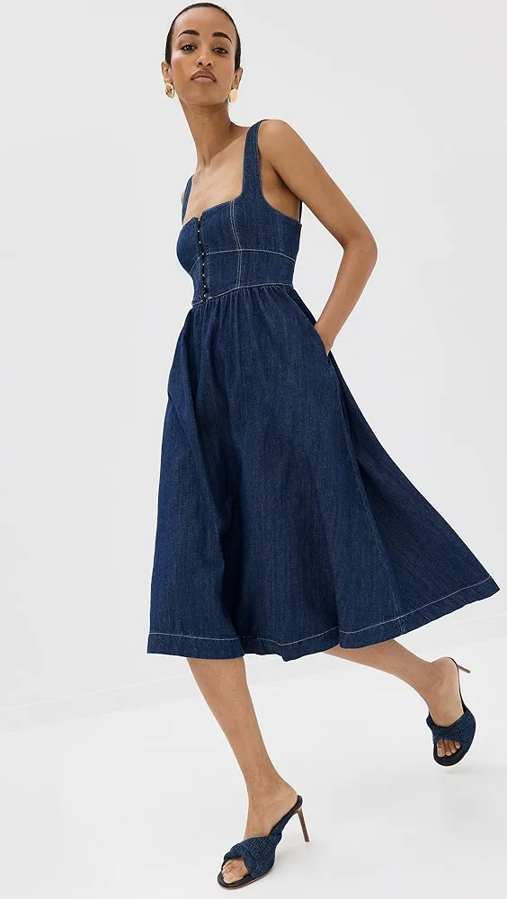 Reformation   Tagliatelle Denim Dress 