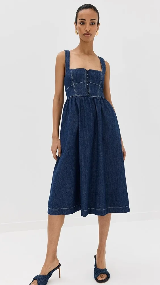 Reformation   Tagliatelle Denim Dress 