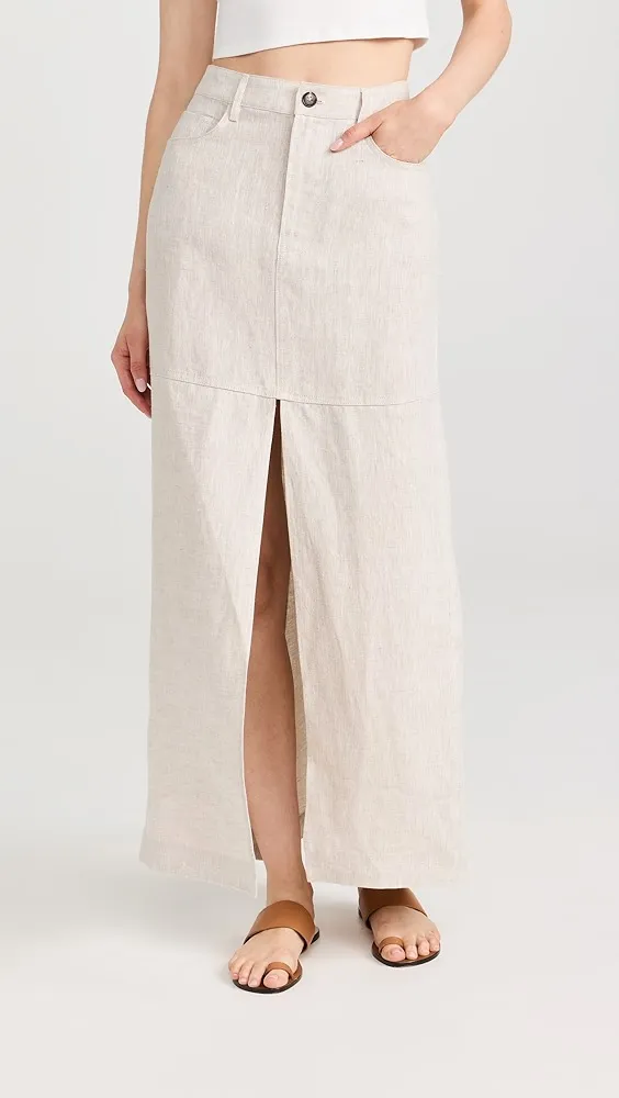 Reformation   Tazz Linen Maxi Skirt 