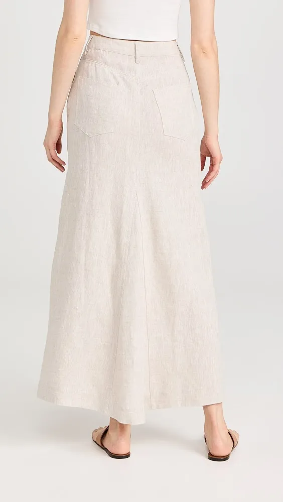 Reformation   Tazz Linen Maxi Skirt 