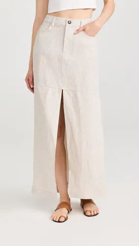 Reformation   Tazz Linen Maxi Skirt 