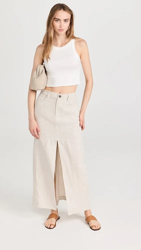 Reformation   Tazz Linen Maxi Skirt 