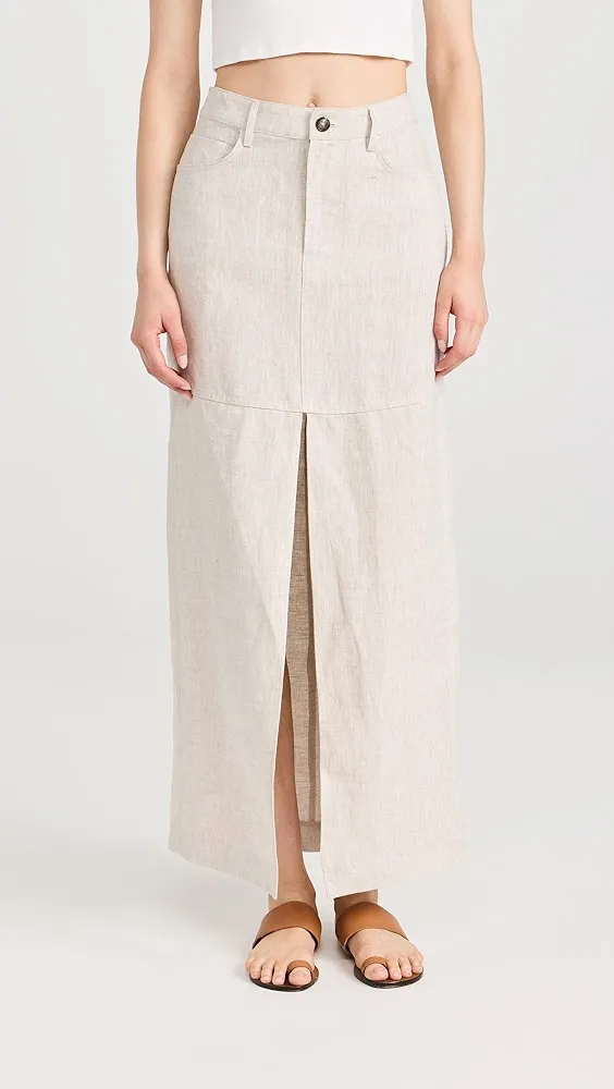 Reformation   Tazz Linen Maxi Skirt 