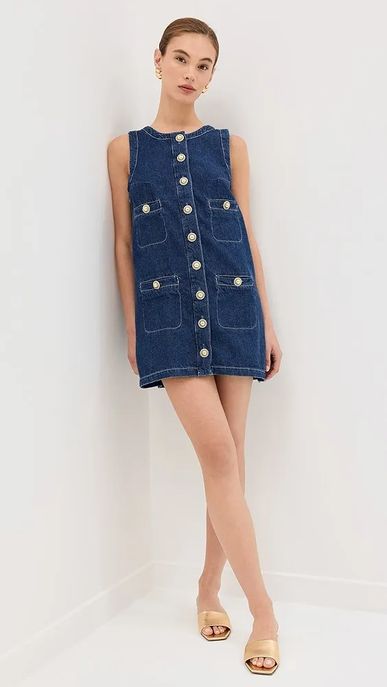 Reformation   Tropez Denim Mini Dress 