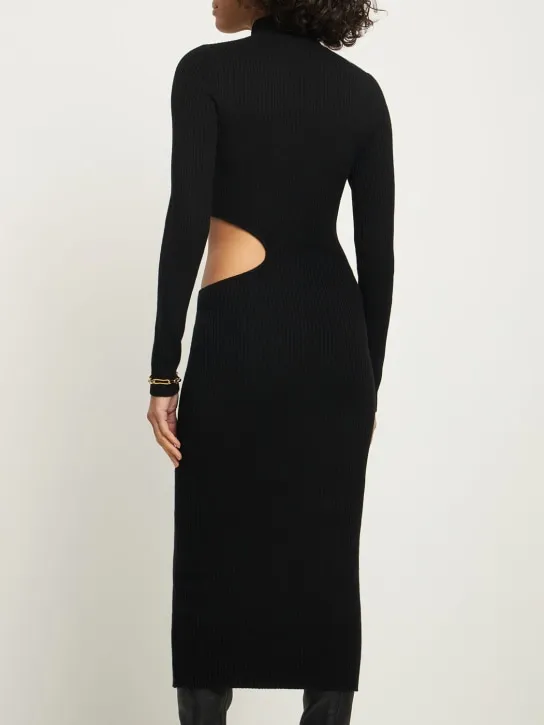 Reformation   Vallo cutout cashmere knit midi dress 