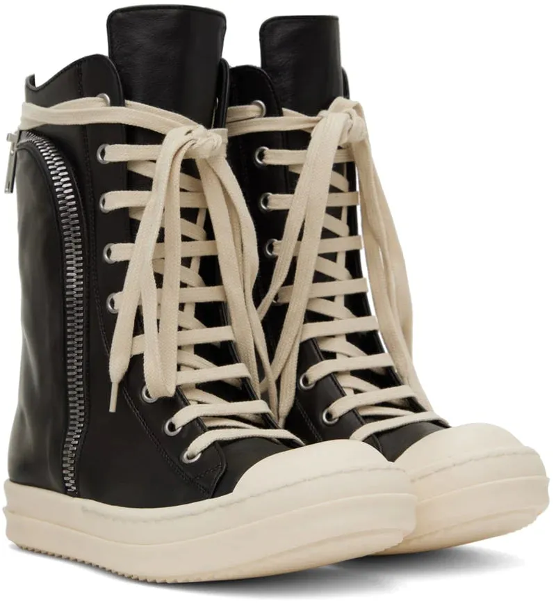 Rick Owens High Pocket Sneakers ‘BLACK’