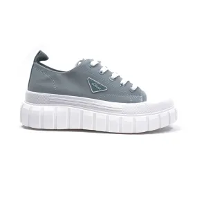 S. Oliver Women's Canvas Sneakers with Platform Sole Grey