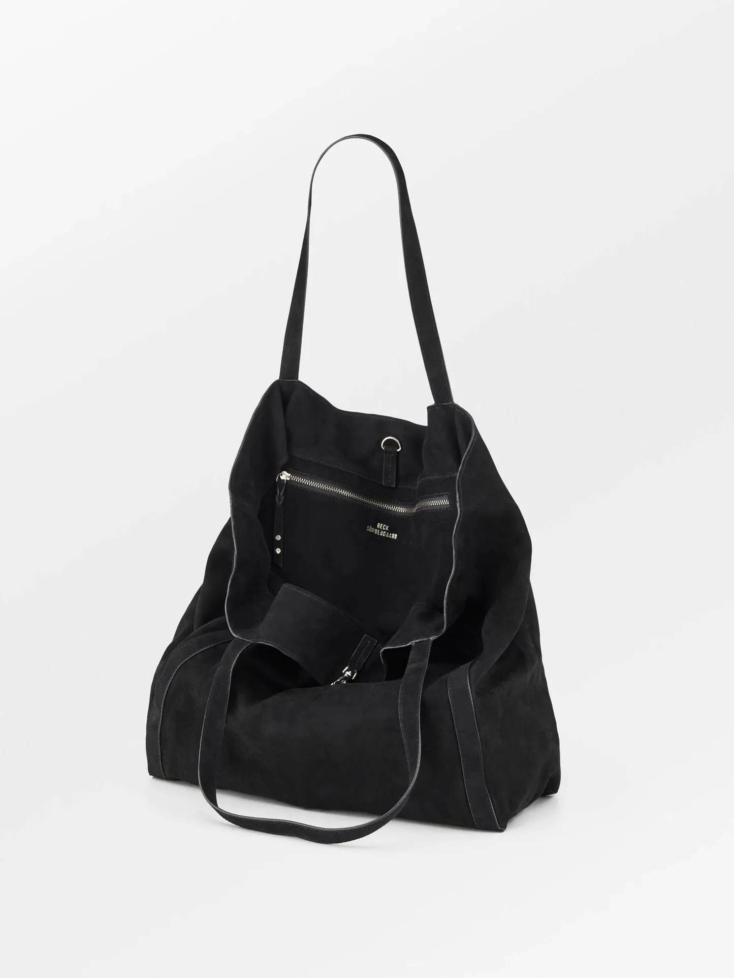 Sacs of Ashbourne   Beck Sondergaard Suede Eden Bag-Black