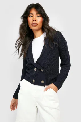 Shawl Collar Crop Cardigan