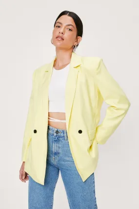 Shoulder Padded Oversized Double Breasted Blazer