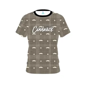 Signature Brown Plaid Mustache CoolWick Bowling Jersey