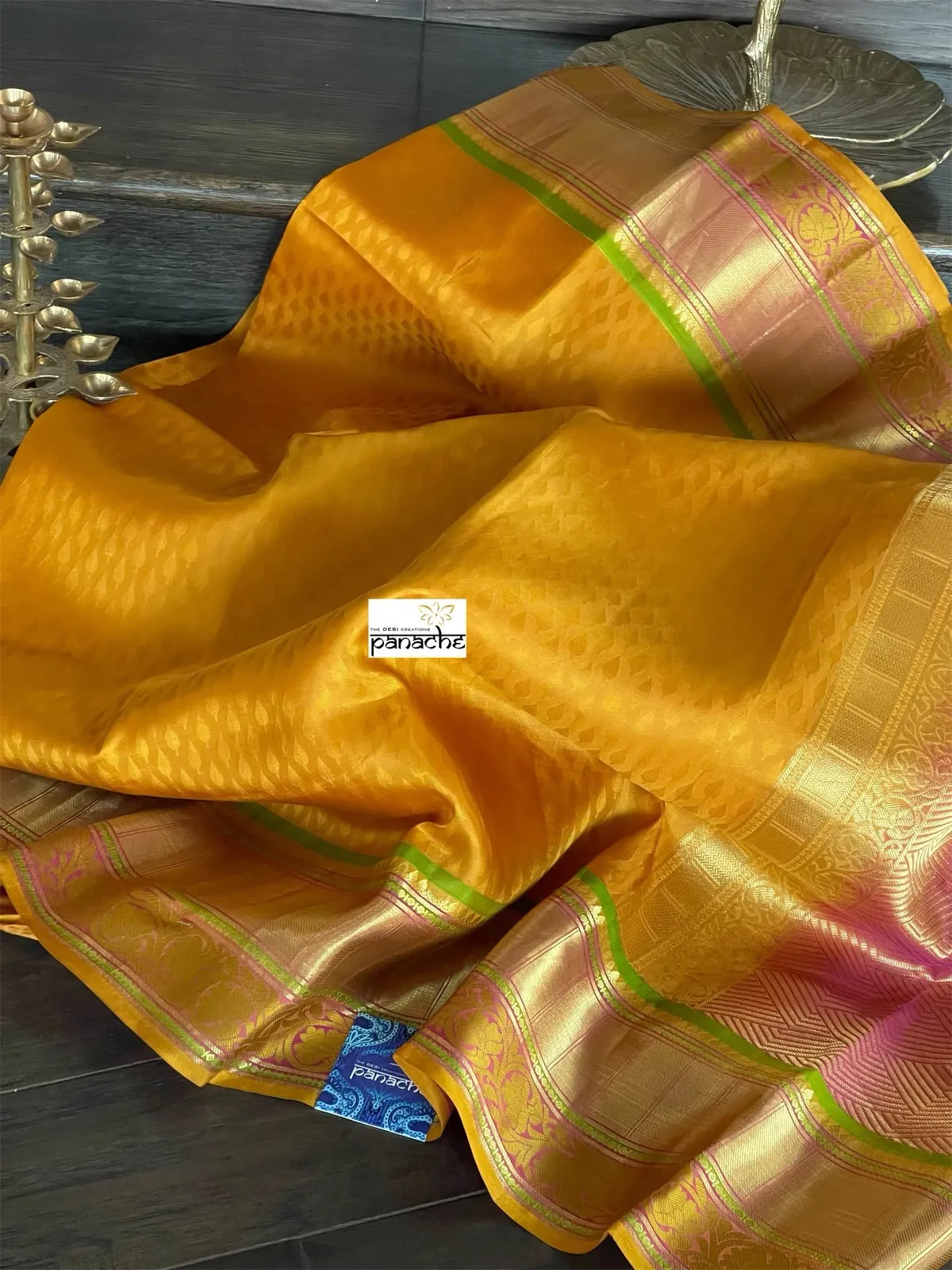 Silk Kanjivaram - Yellow Pink