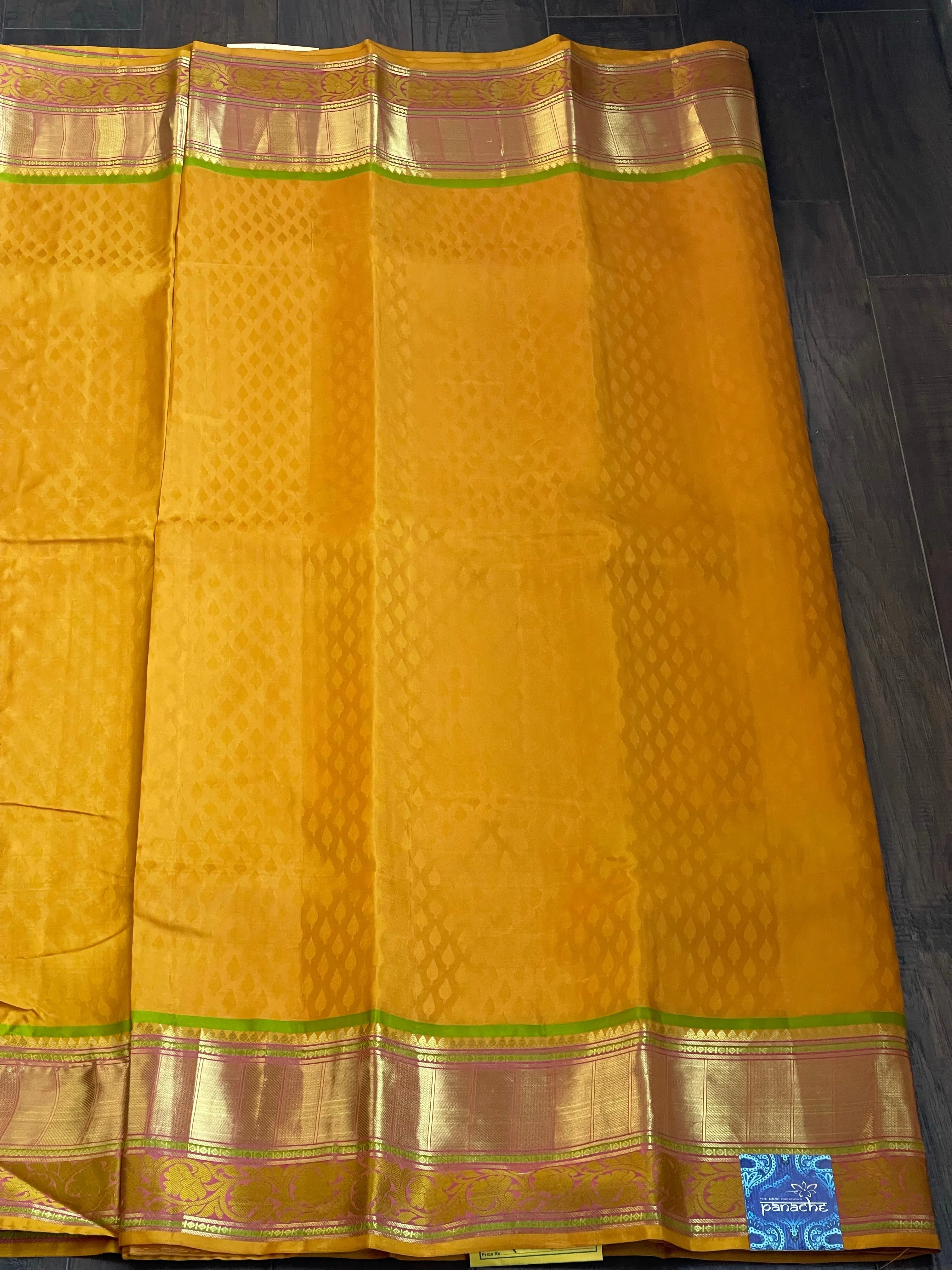 Silk Kanjivaram - Yellow Pink