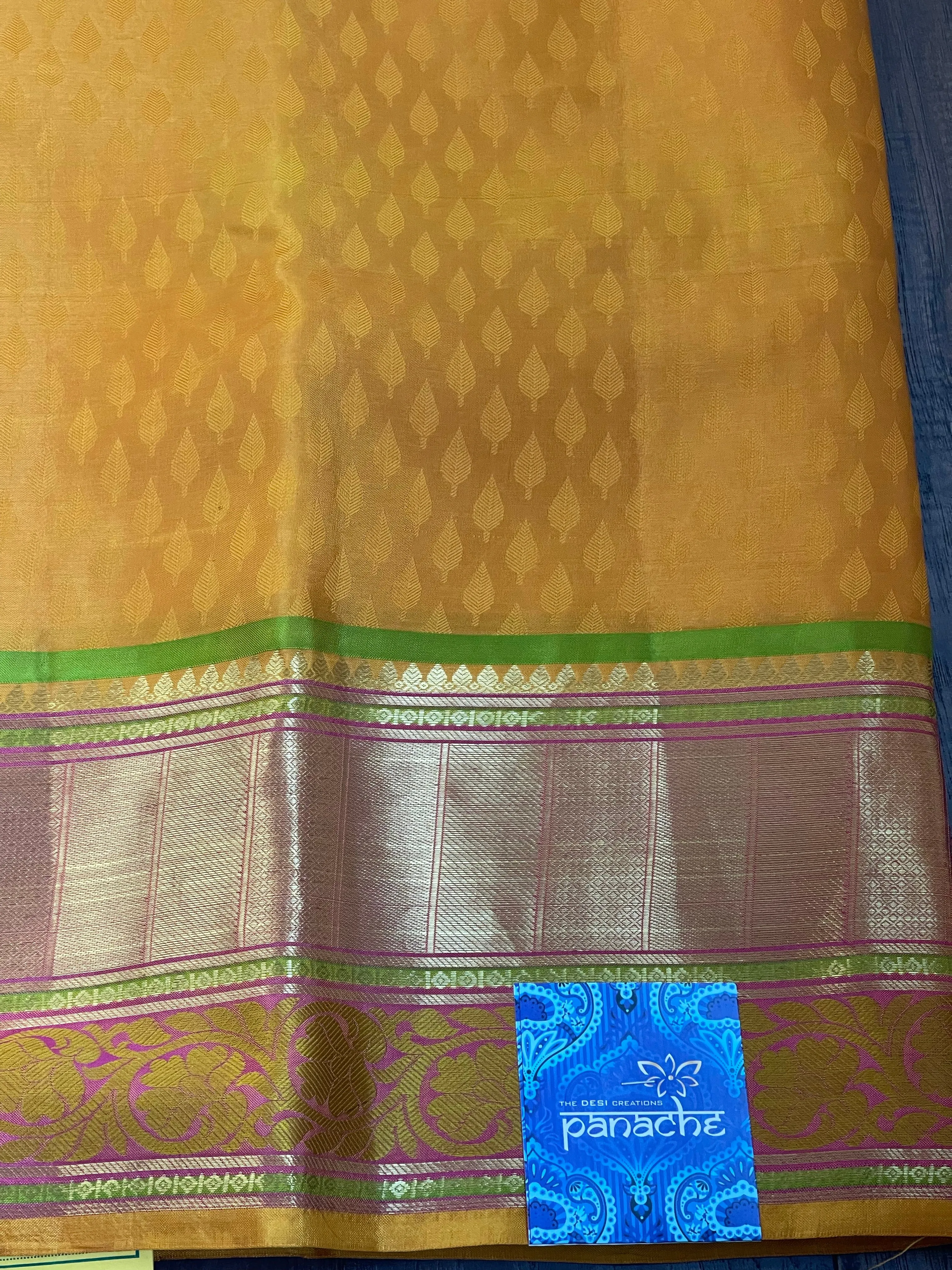 Silk Kanjivaram - Yellow Pink