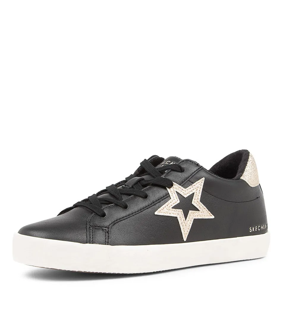 SKECHERS Diamond Starz Black Gold Smooth Sneakers