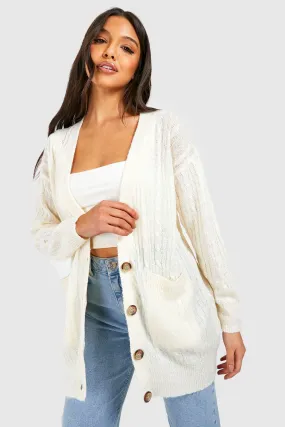 Slouchy Cable Cardigan