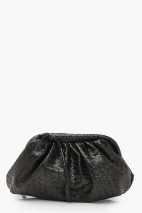 Slouchy Mini Weave Clutch Bag