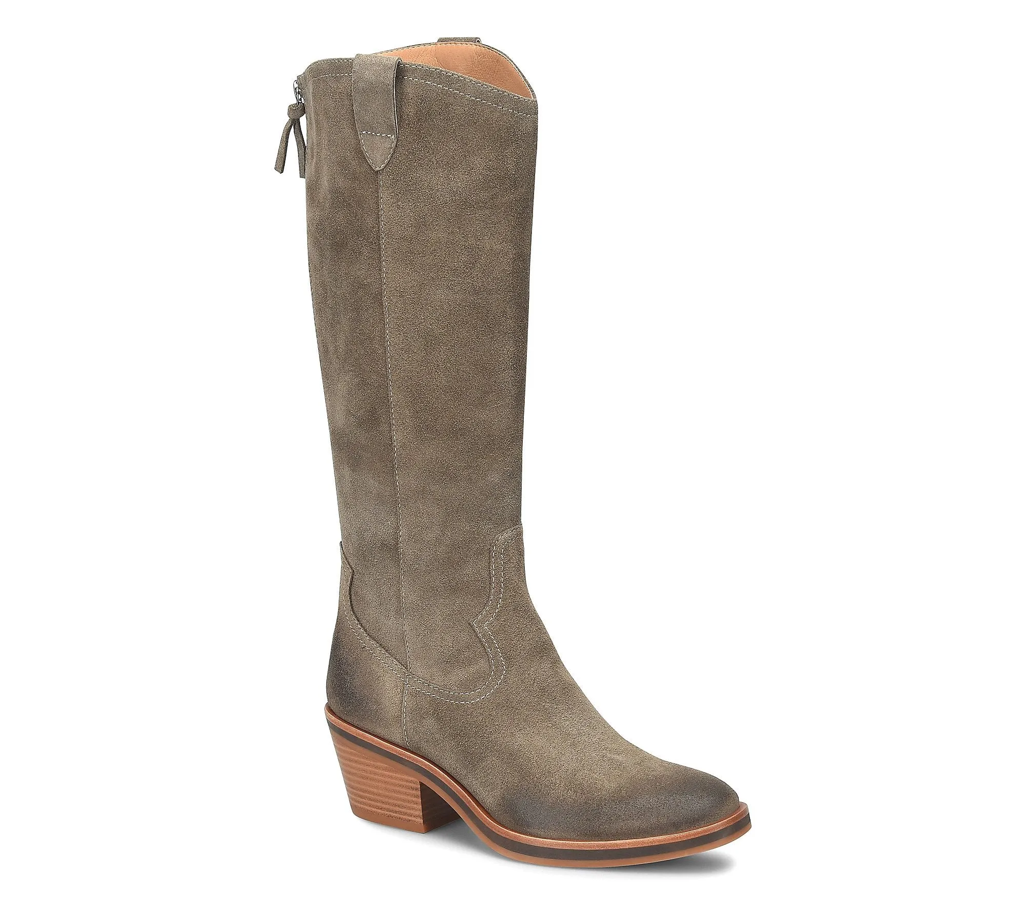 Sofft Shelby Suede Knee High Boot - Dark Taupe