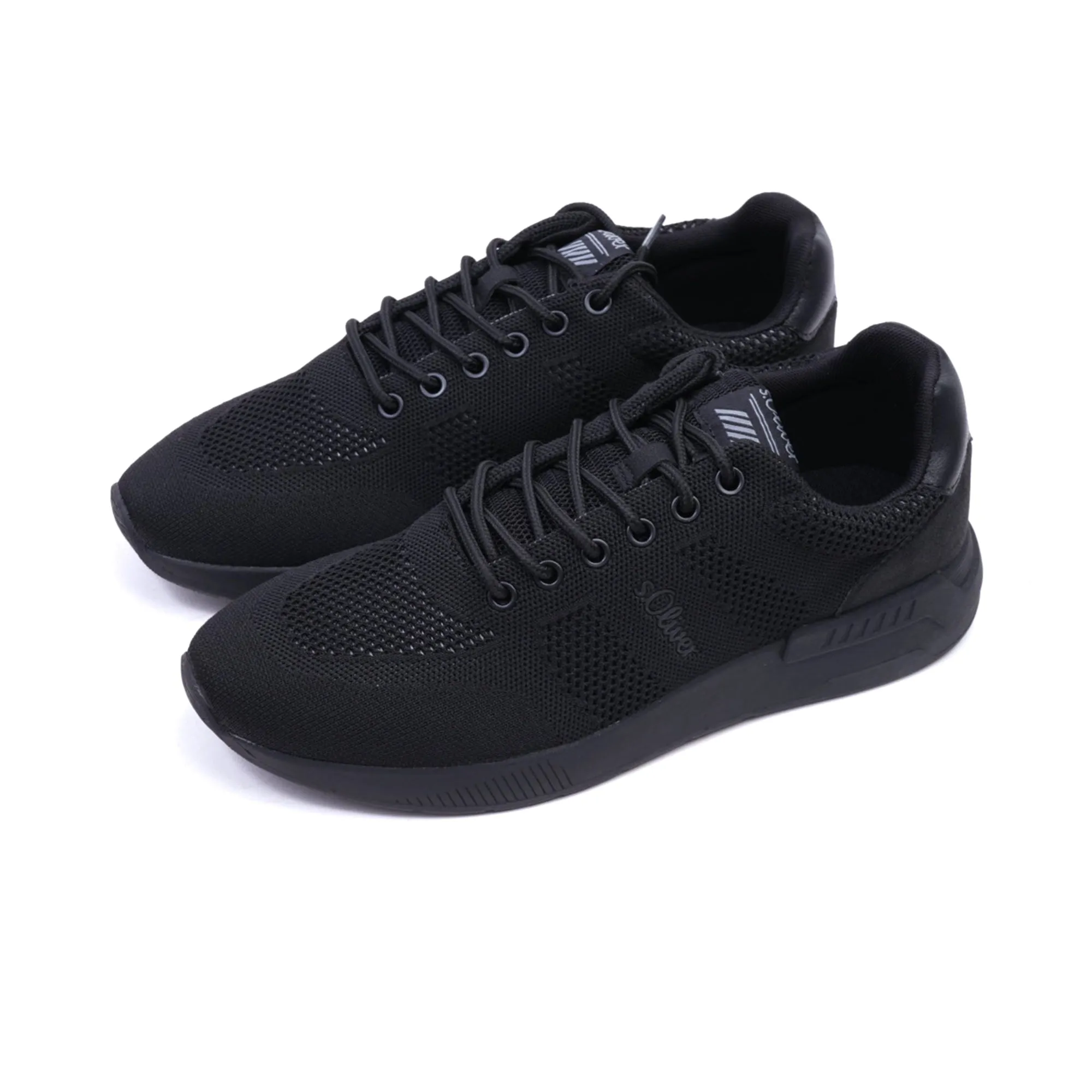 S.Oliver Breathable Men's Knit Sneakers Black