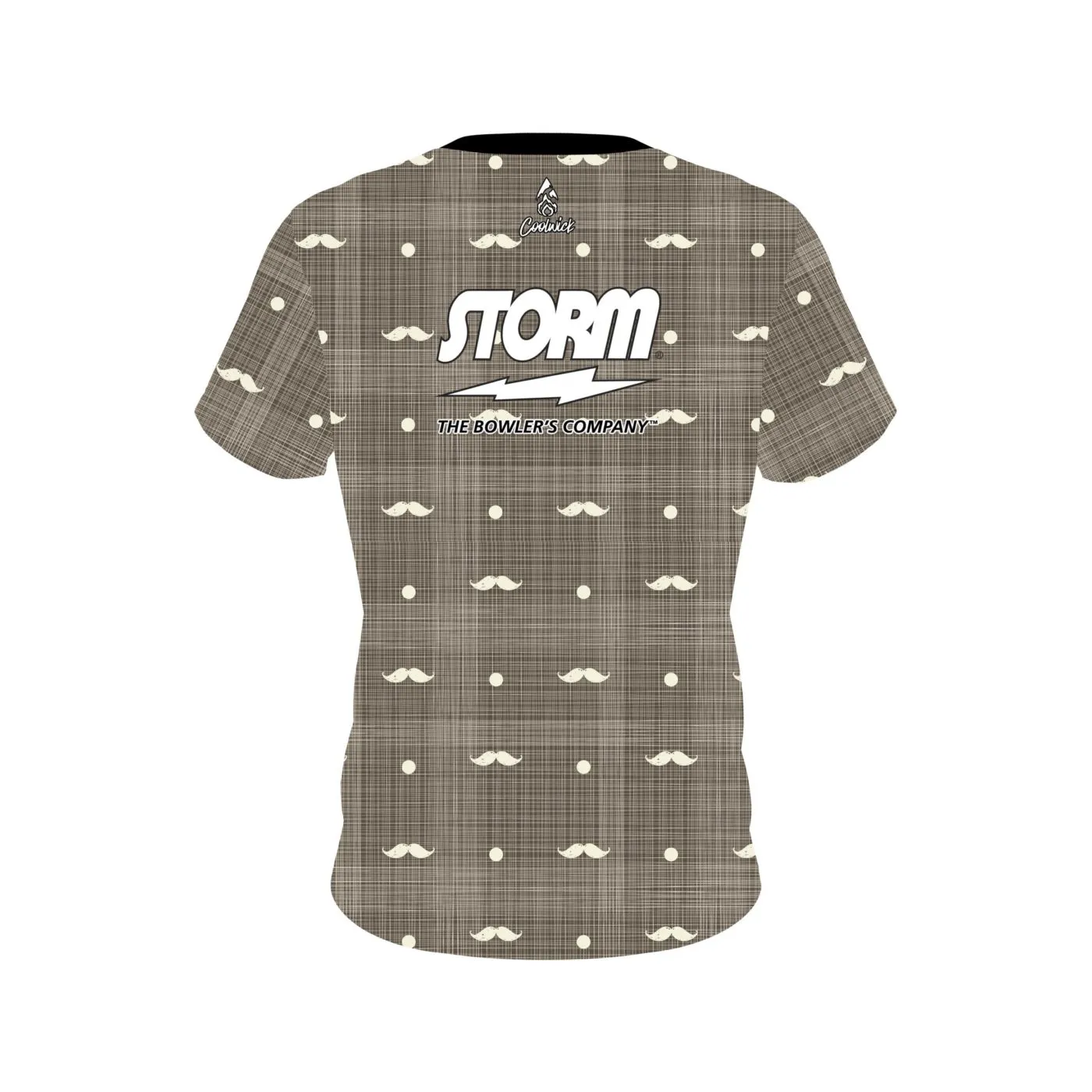 Storm Brown Plaid Mustache CoolWick Bowling Jersey