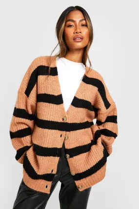 Stripe Midi Soft Knit Cardigan