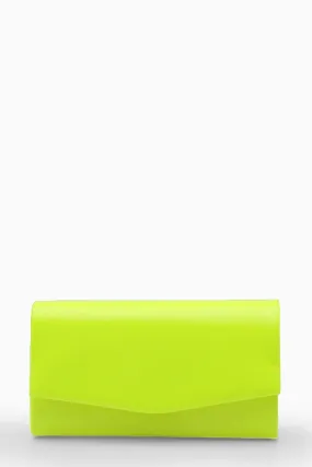 Structured Neon Clutch Bag & Chain