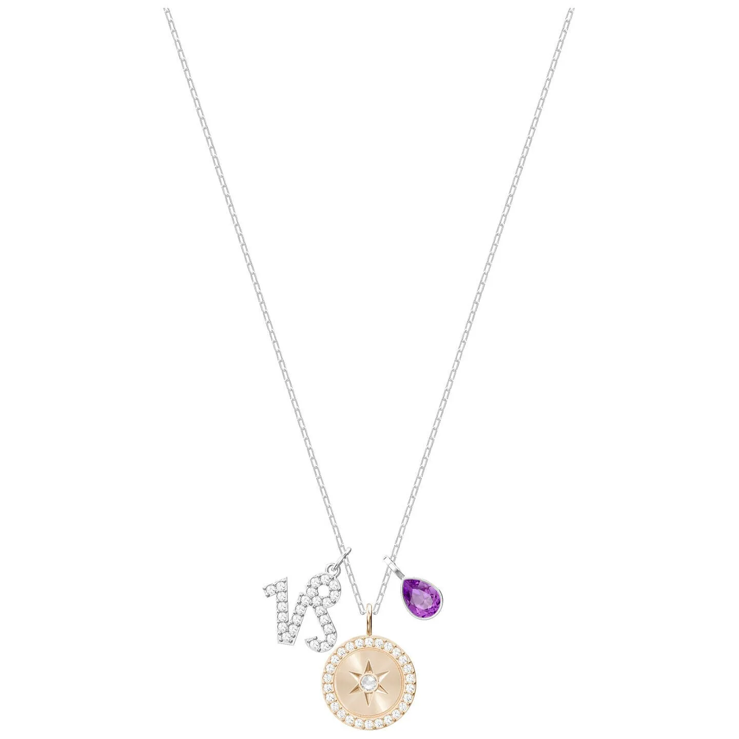 Swarovski Zodiac Pendant CAPRICORN, Purple, Rhodium Plating -5349216