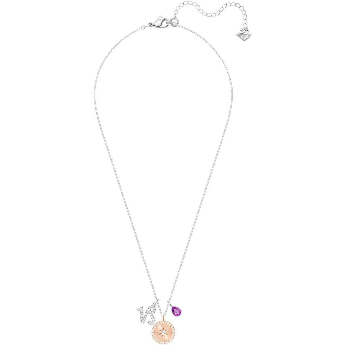 Swarovski Zodiac Pendant CAPRICORN, Purple, Rhodium Plating -5349216