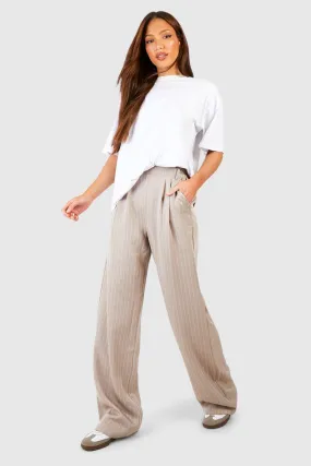 Tall Pinstripe Tailored Wide Leg Pants