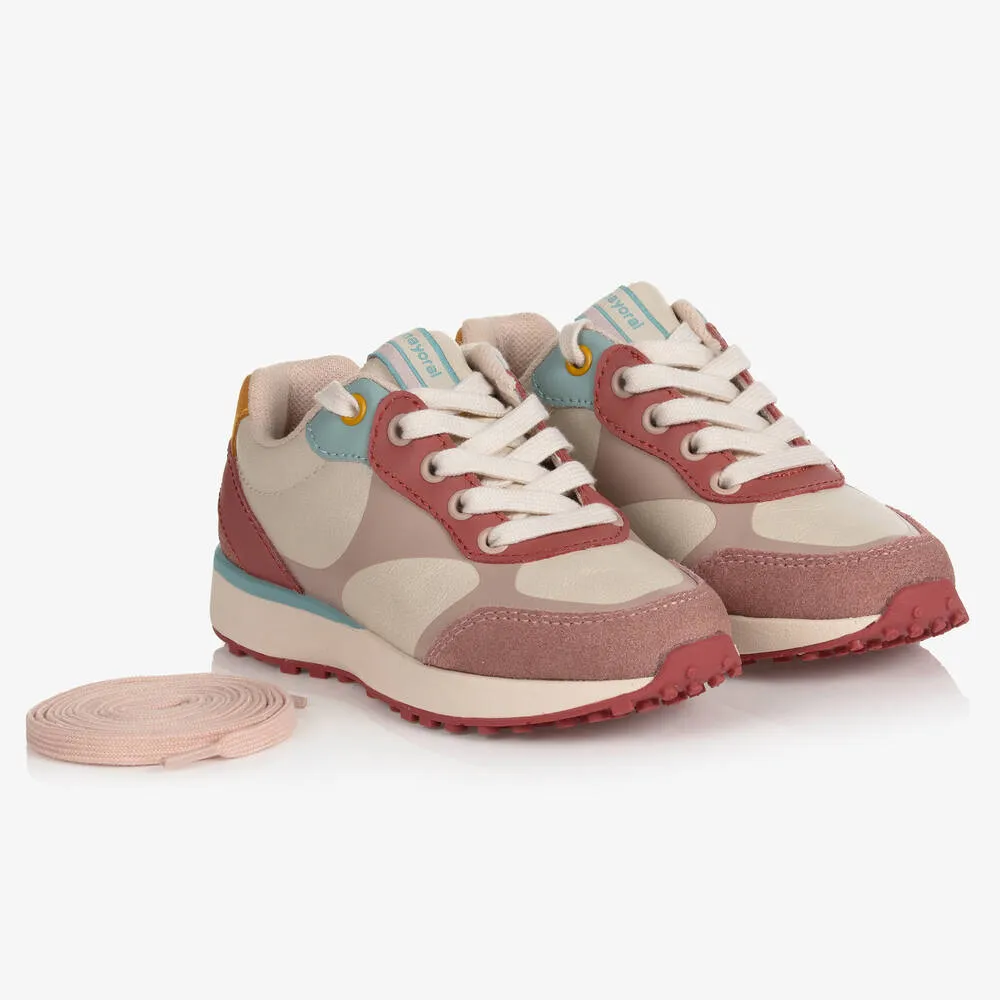 Teen Girls Pink Suede Trainers