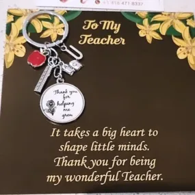 Thank you for Helping Me Grow Teacher's Keyring