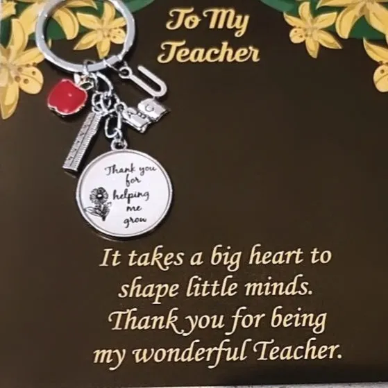 Thank you for Helping Me Grow Teacher's Keyring