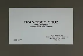 The Get Down: Francisco Cruz's Business Card