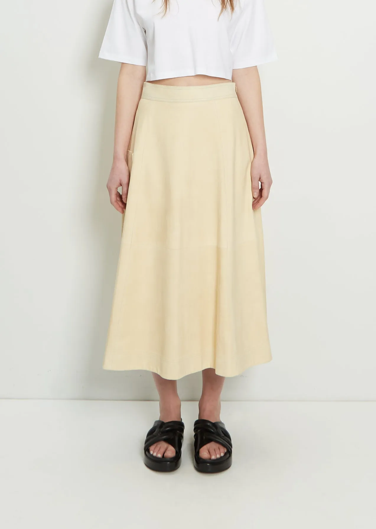 Thea Suede Long Skirt