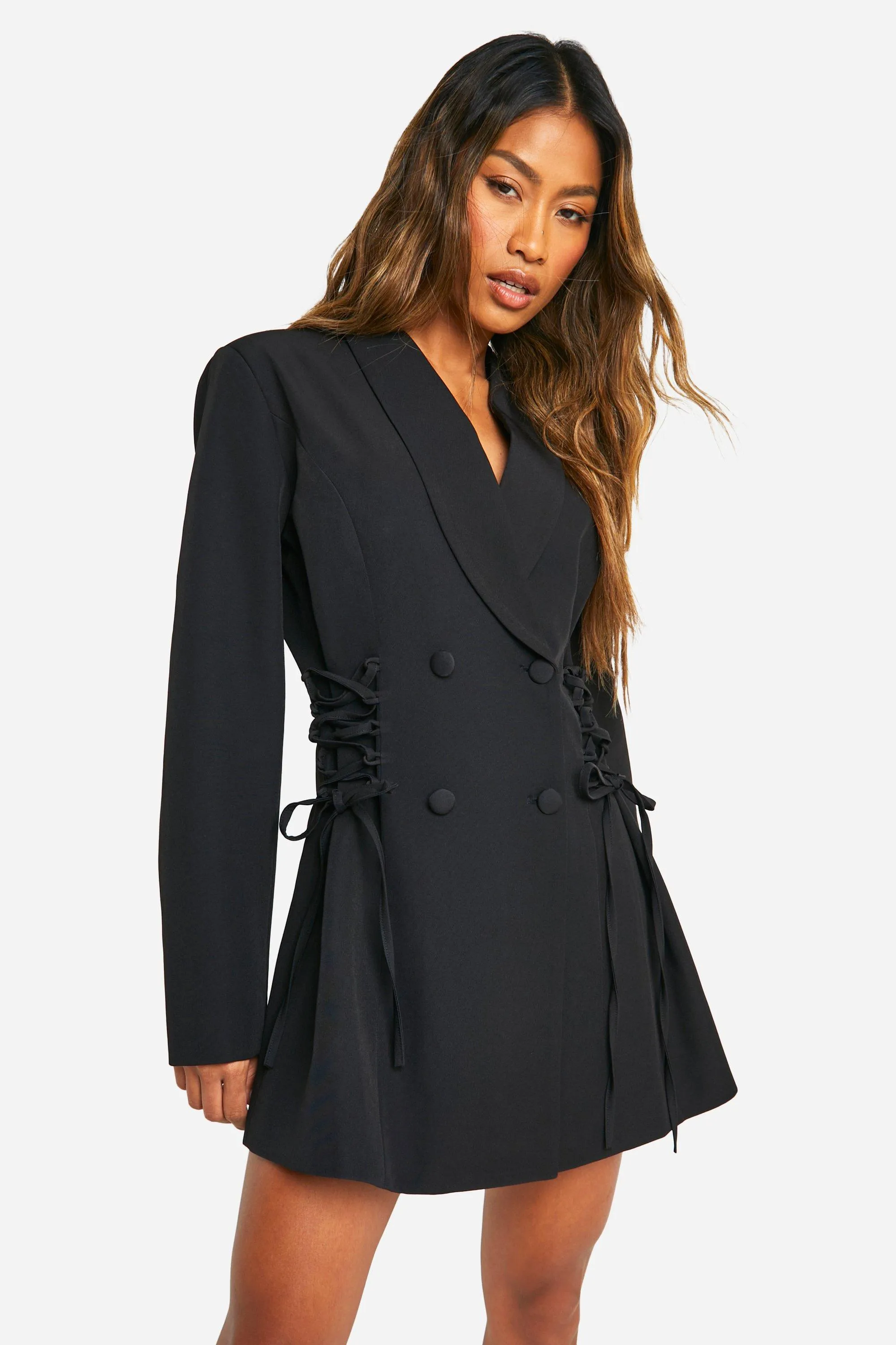 Tie Waist Blazer Dress