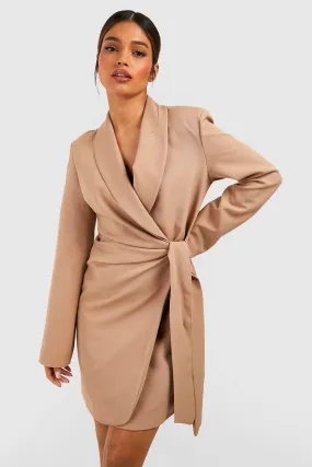 Tie Waist Tailored Blazer Dress