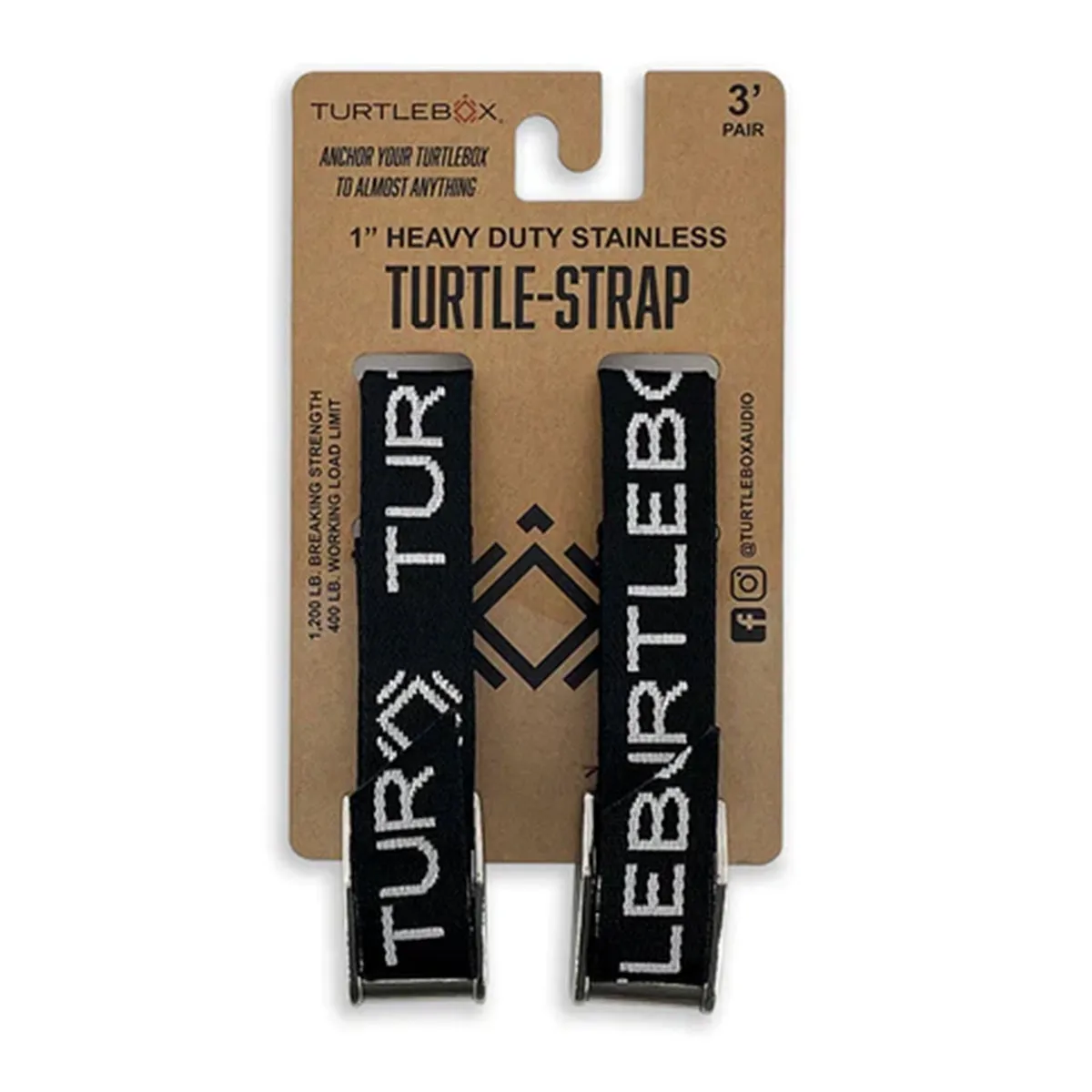 Turtlebox Tie Down Straps Black