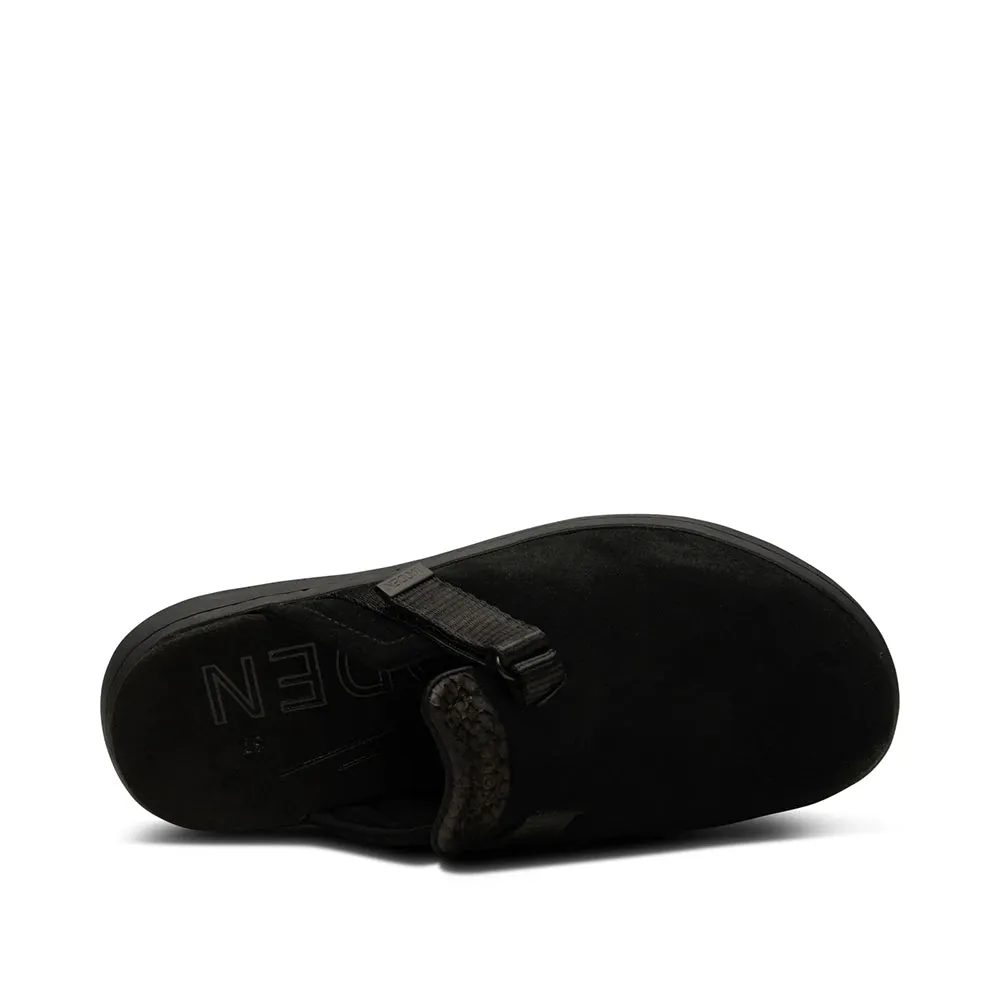 Vega Black Suede Clog