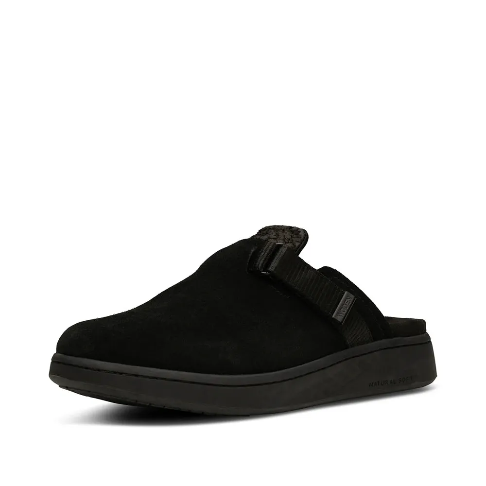 Vega Black Suede Clog