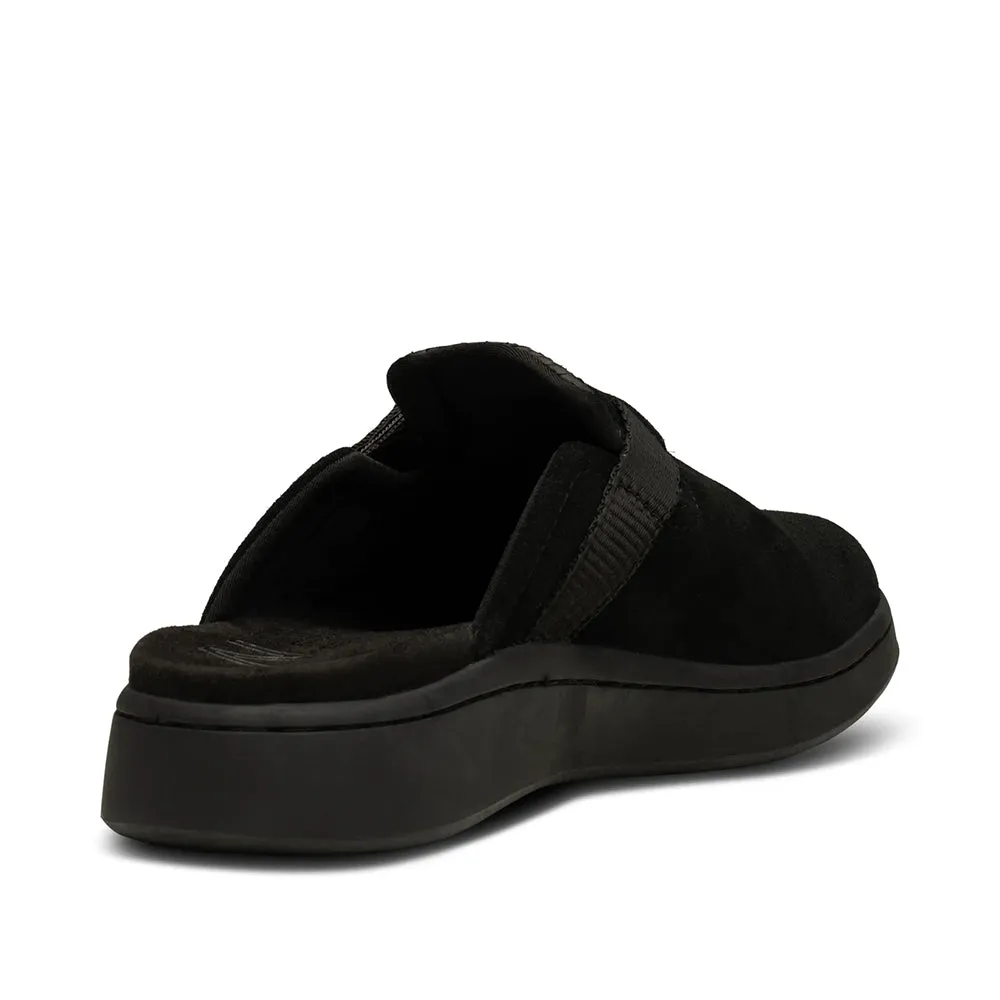 Vega Black Suede Clog