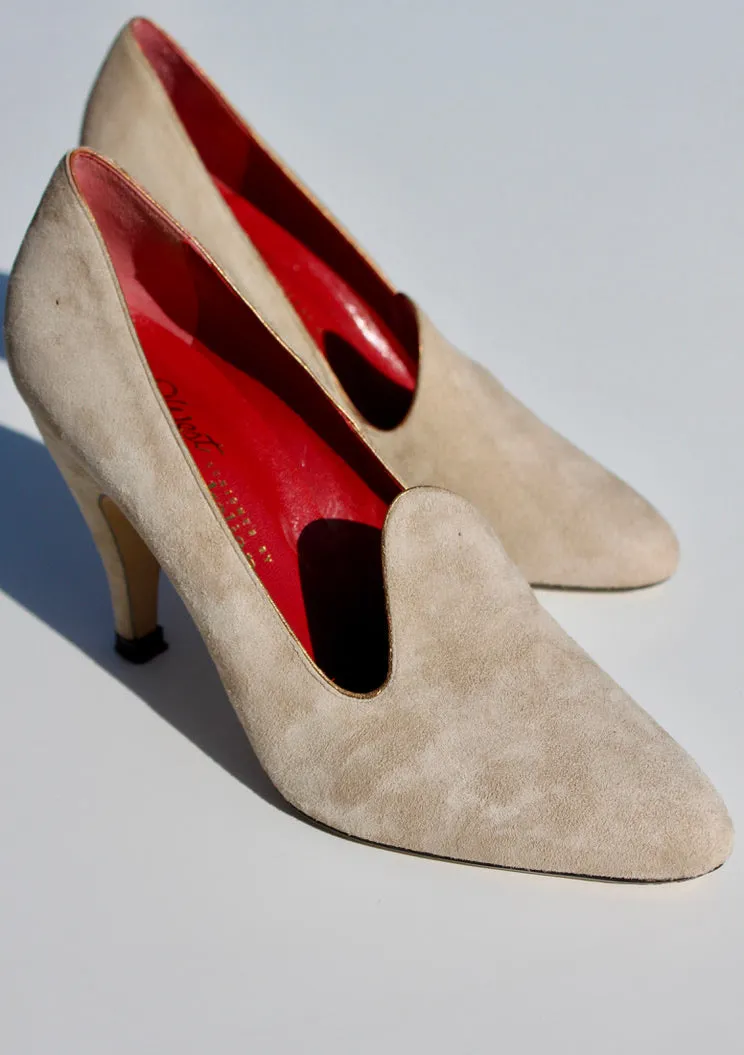 Vintage Sand Suede Pumps